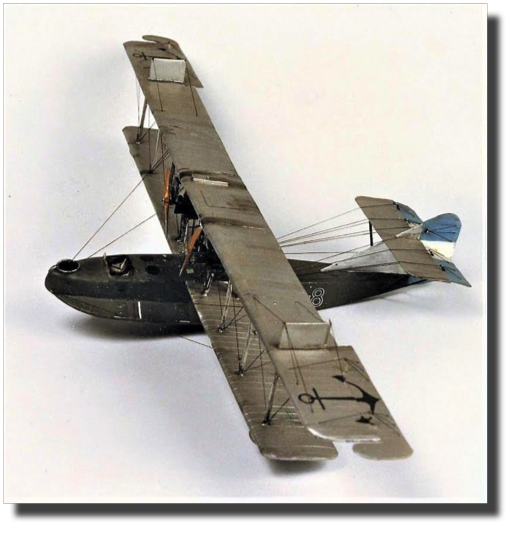 Curtiss F5L, 1:40 scale model. Scratch built by Guillermo Rojas Bazan. Museo Naval de la Nación